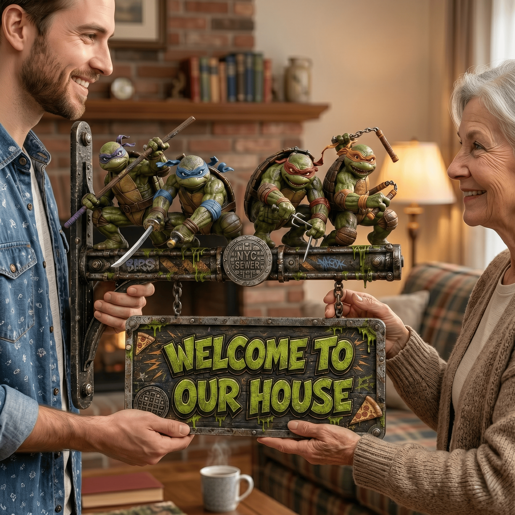 TMNT Premium Welcome Sign TNSM