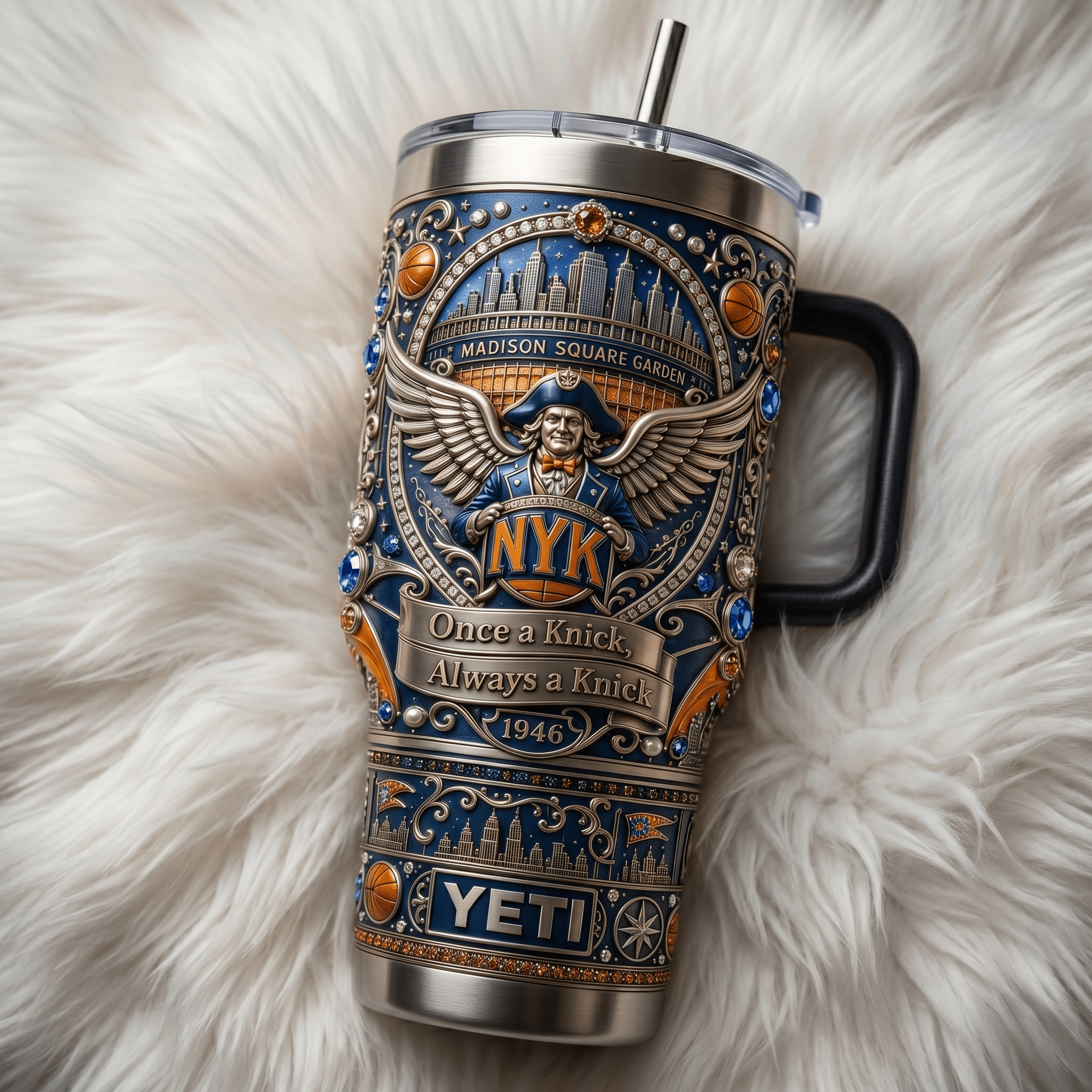 Premium NYK 40oz Tumbler With Handle TNSM