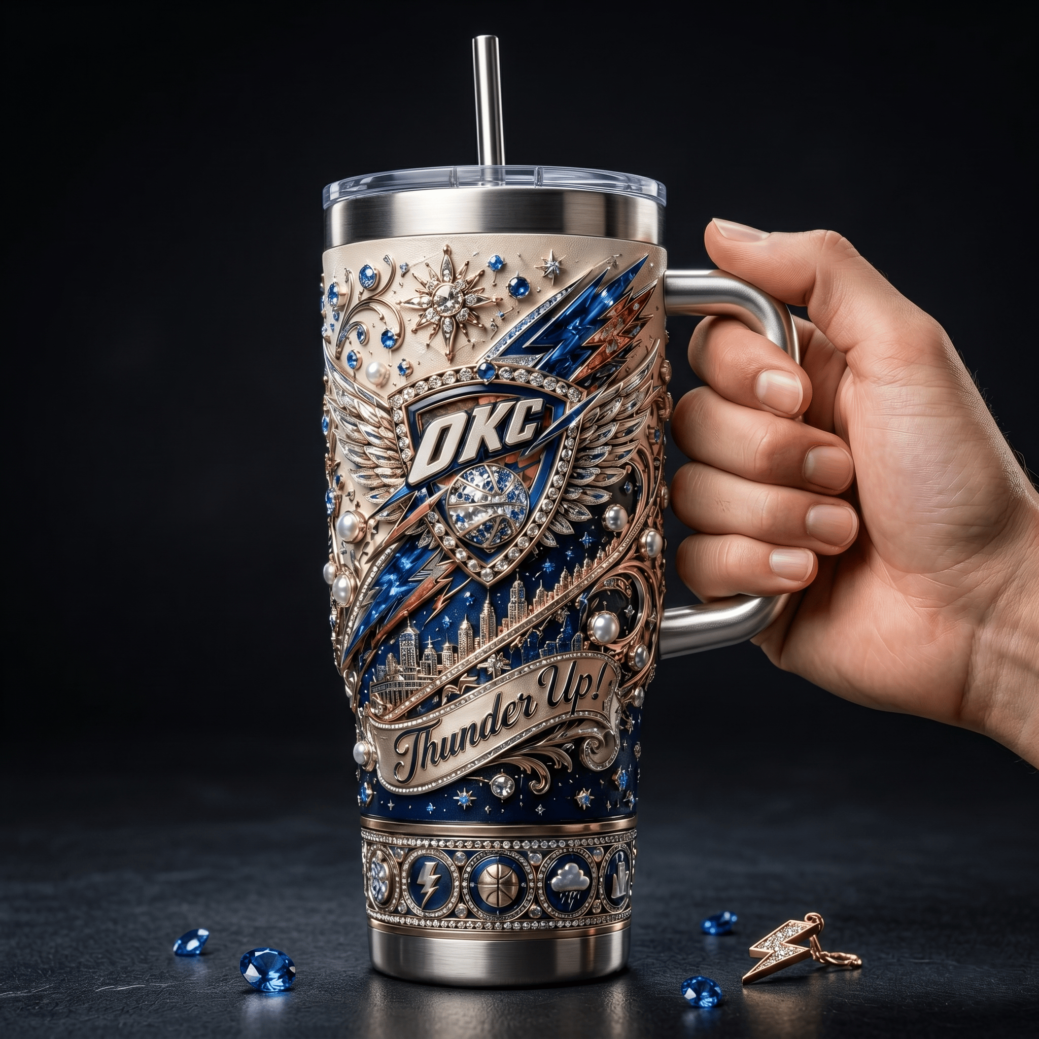 Premium OCT 40oz Tumbler With Handle TNSM