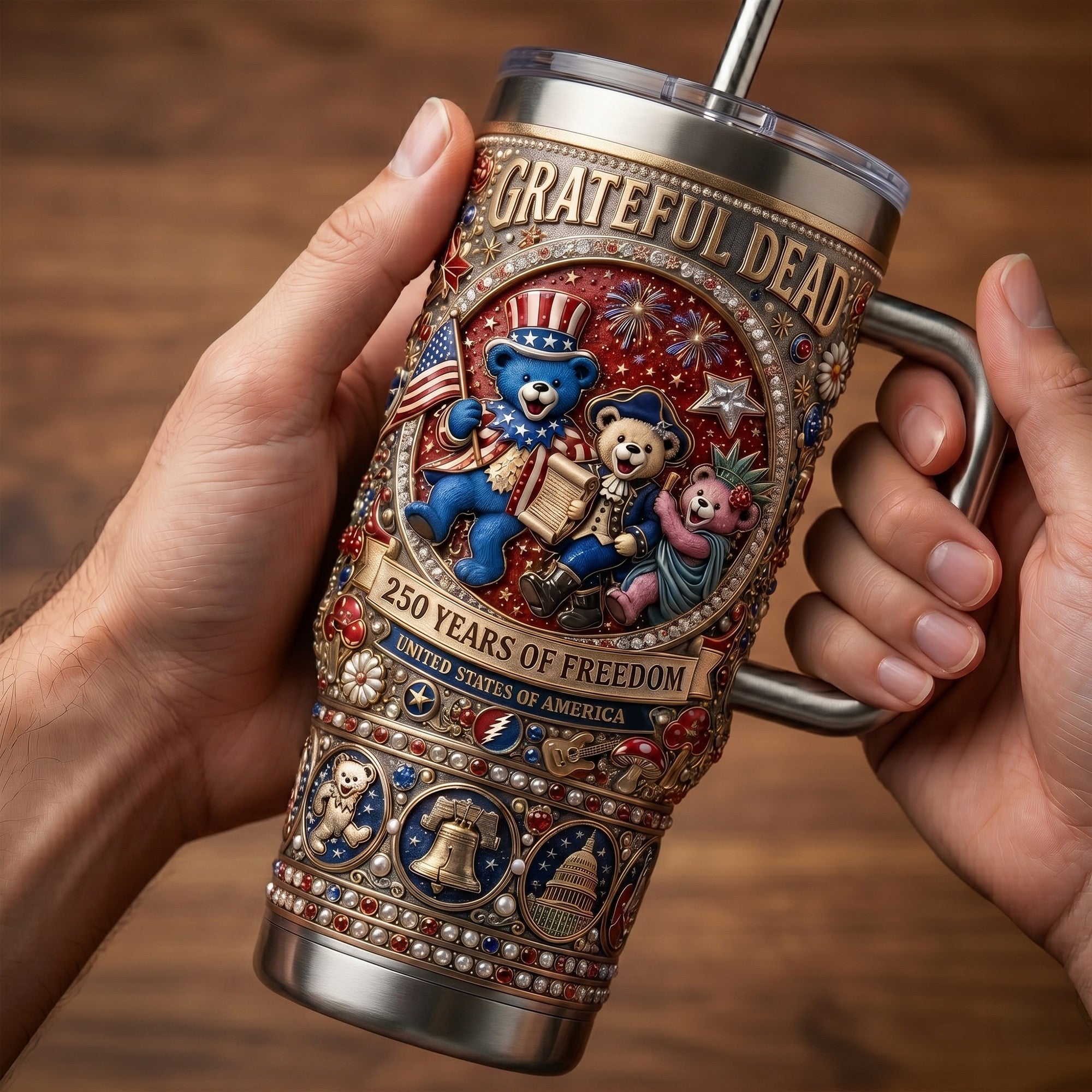 Premium GRFD 40oz Tumbler With Handle TNSM