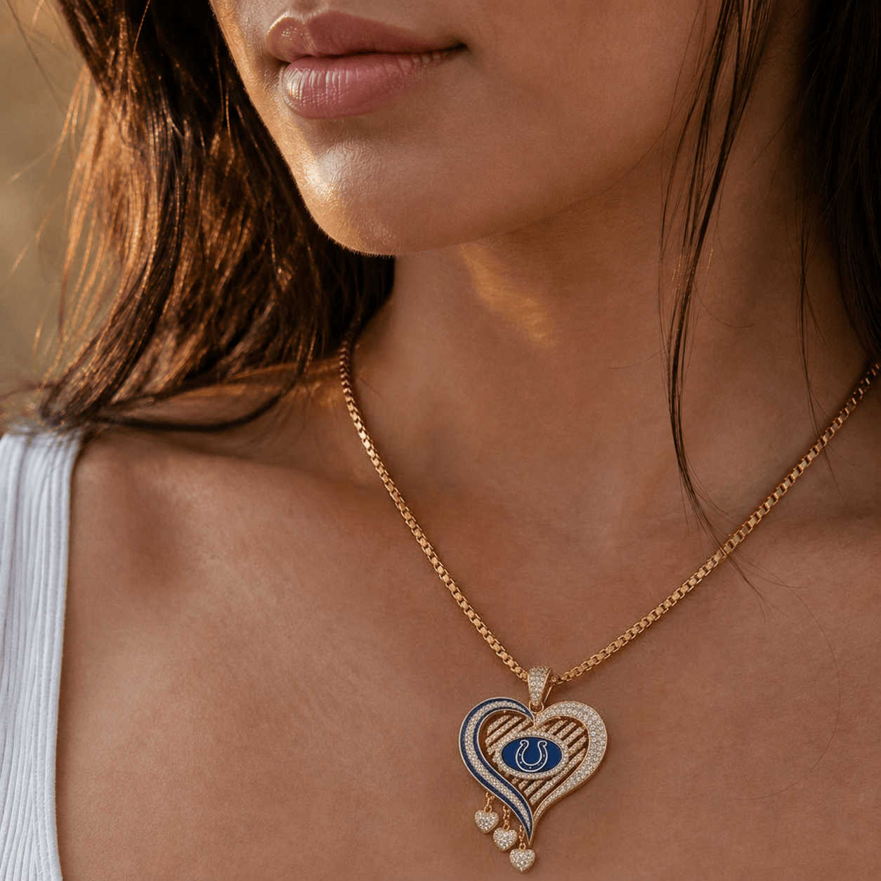 IDC Solid Gold Chain with Diamond Pendant TMH