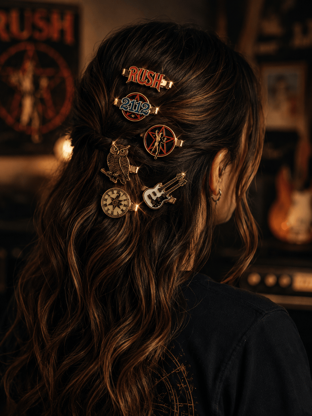 RSH Elegant Gold Mini Barrettes for Women TMH