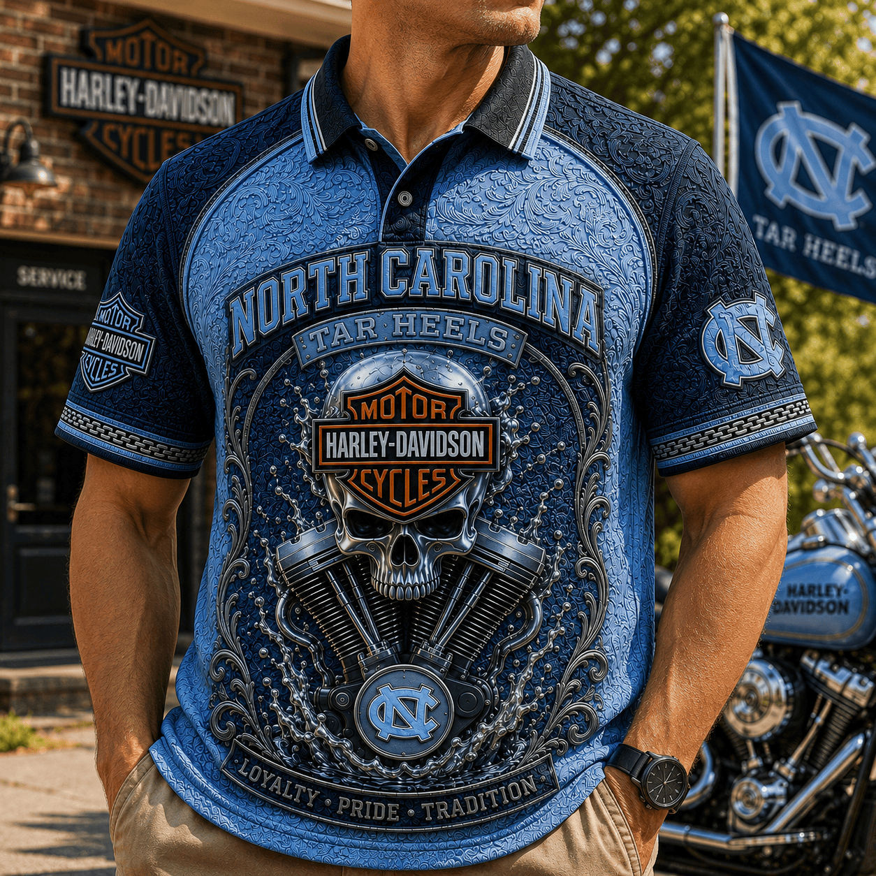 PREMIUM UNC EMBOSS POLO SHIRT HQH